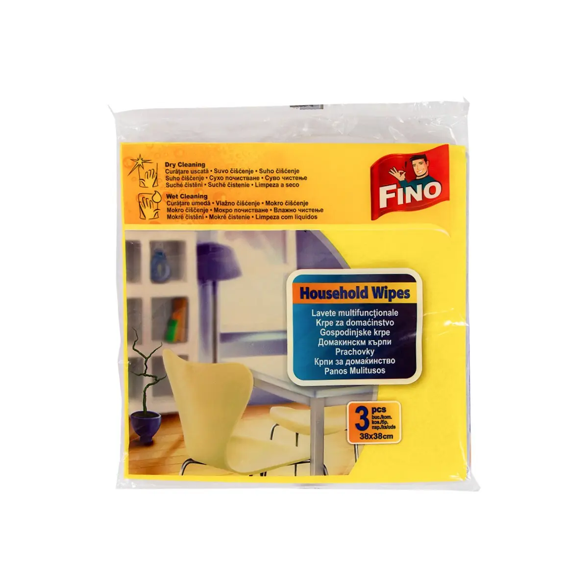 Lecke pastrimi Househ. Wipes Fino 3 cope