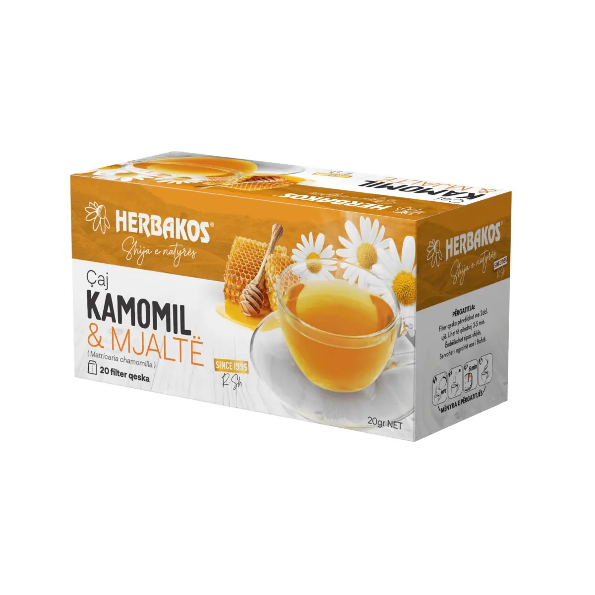 Çaj filter kamomil&mjalte Herbakos 20gr