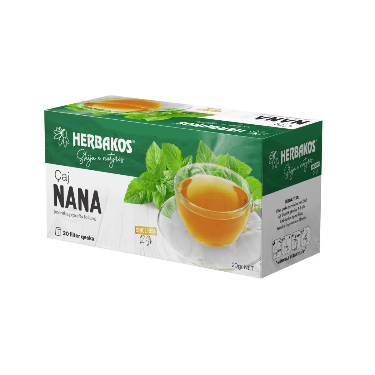 Çaj filter nane Herbakos 20gr