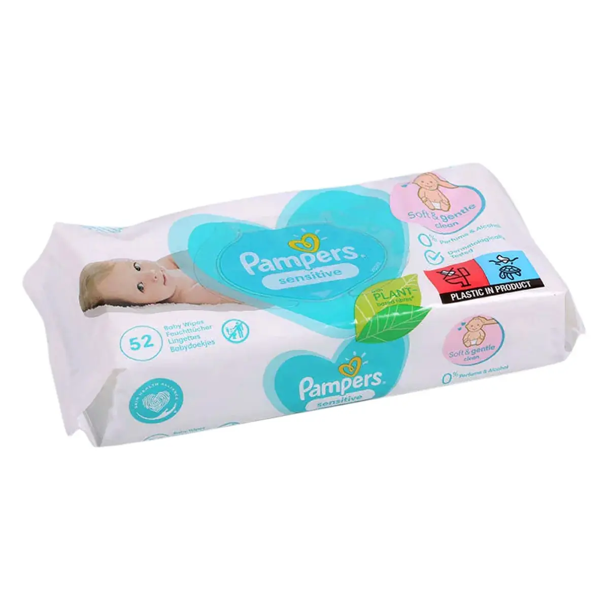 Leter e lagur Pampers sensitive 52cope