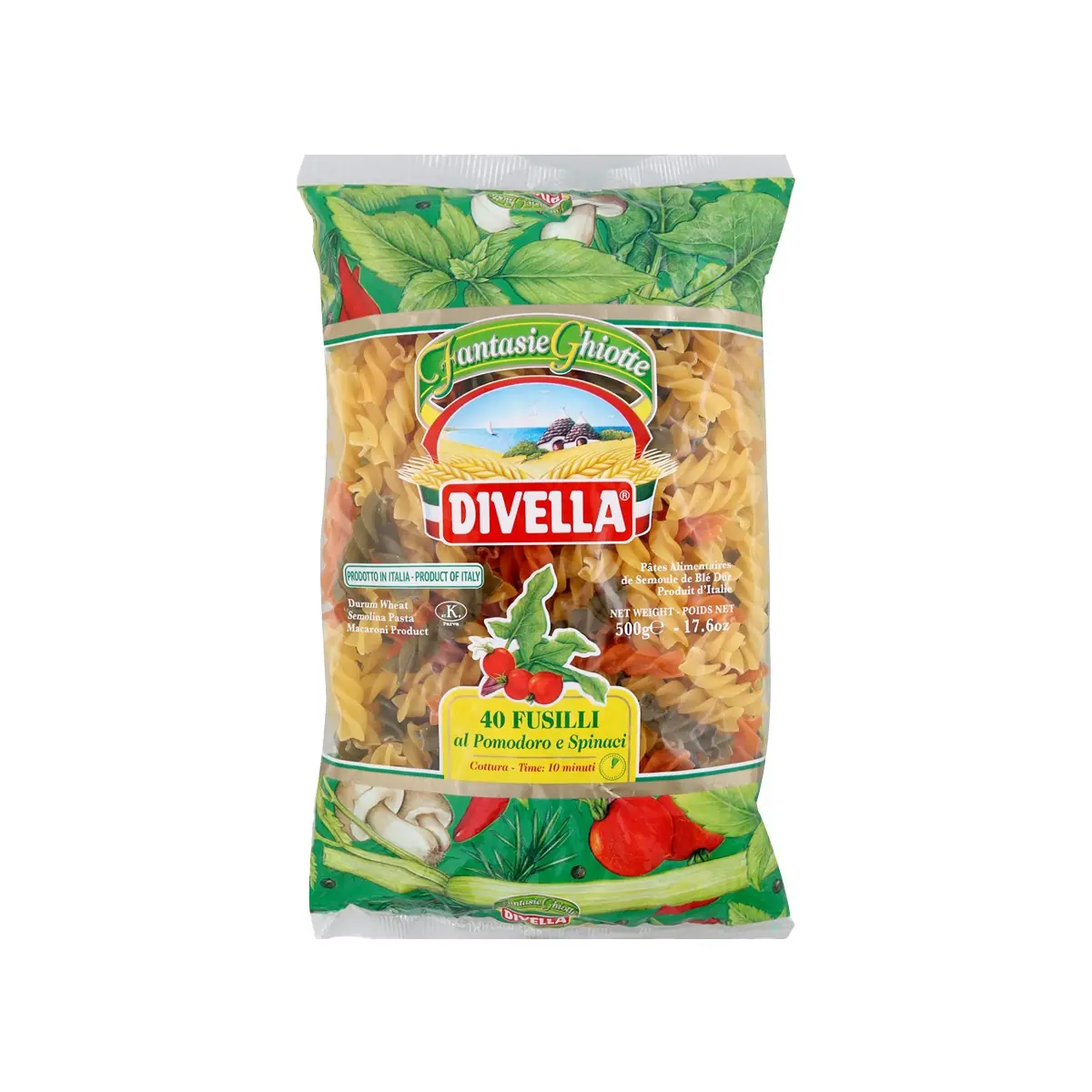 Makaron me ngjyra 40 Divella 500gr
