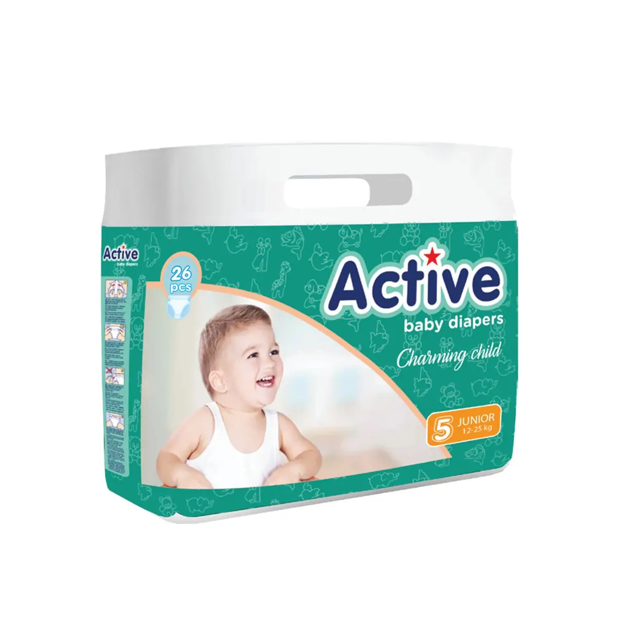 Pelena per Femije Active Baby Diapers 12-25kg 26cope