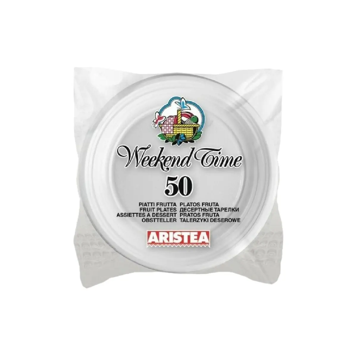 Pjata plast.rrafshta te bardha Arist 50c