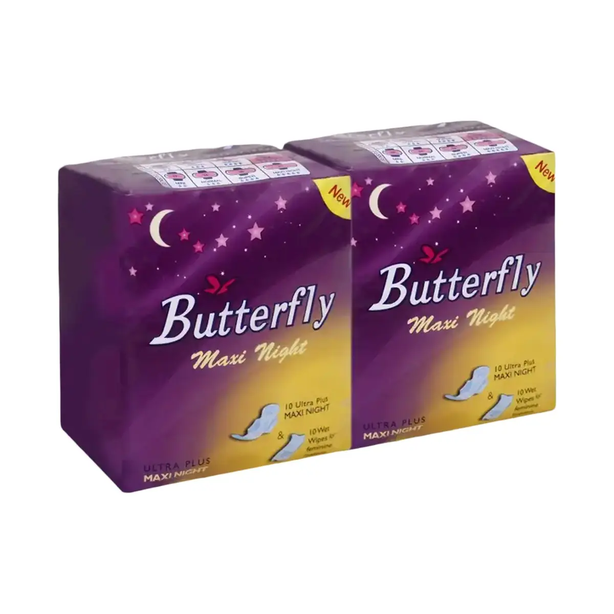 Vata higjien. Butterfly maxi nighit 10co