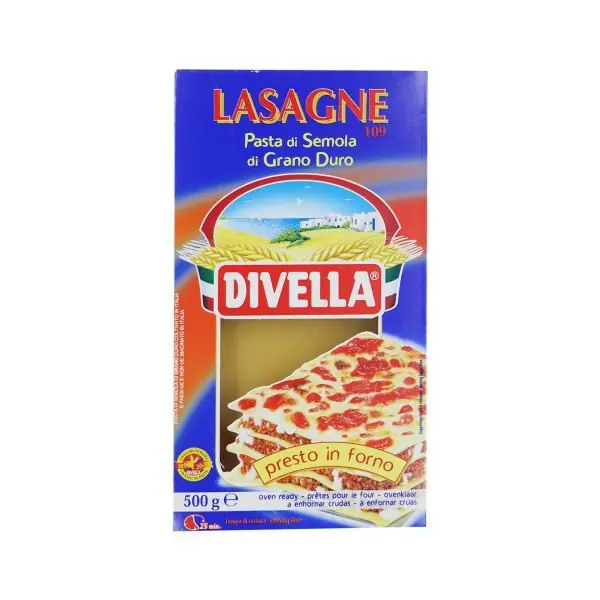 Pete per llazanje Divella 109 500gr