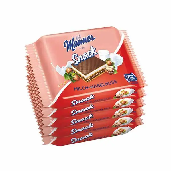 Vafer me qumesht dhe lajthi Manner 125gr