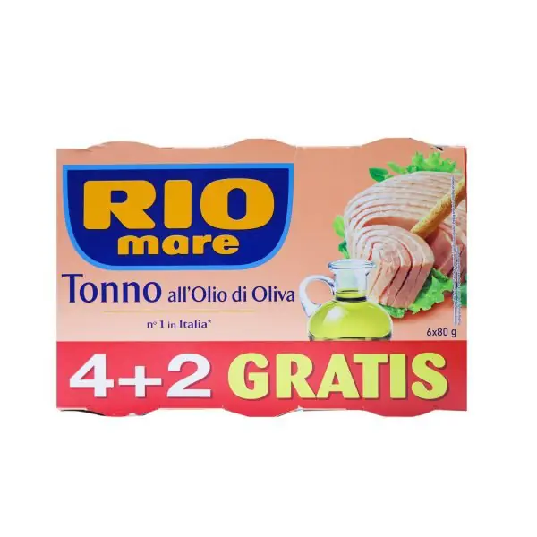 Tuna me vaj ulliri Riomare 80gr4+2gratis