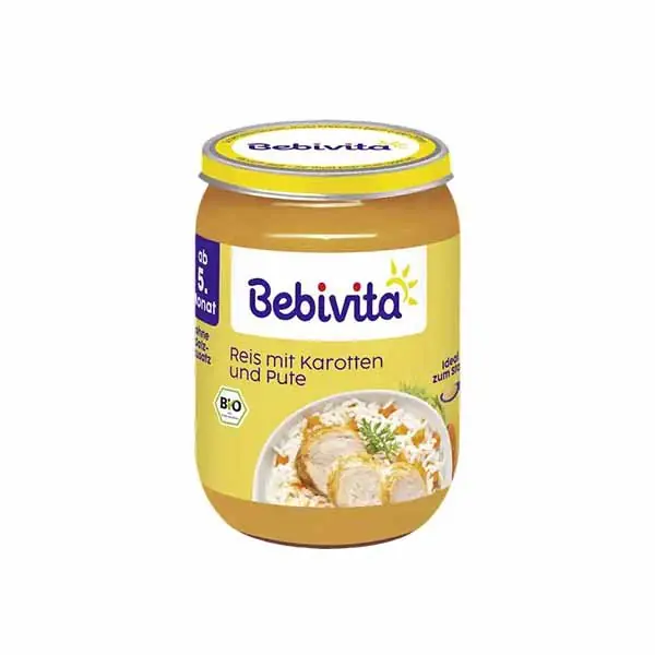 Ushqim me mish dhe oriz Bebivita 190gr