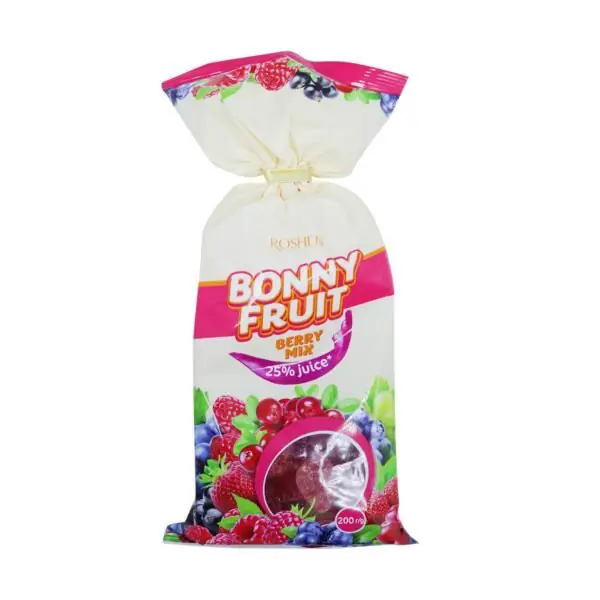 Bombon zhele me fruta mali Roshen 200gr