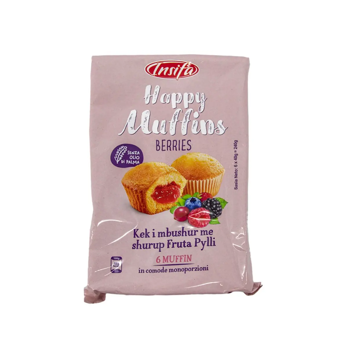Muffins me fruta mali Insifa 240gr