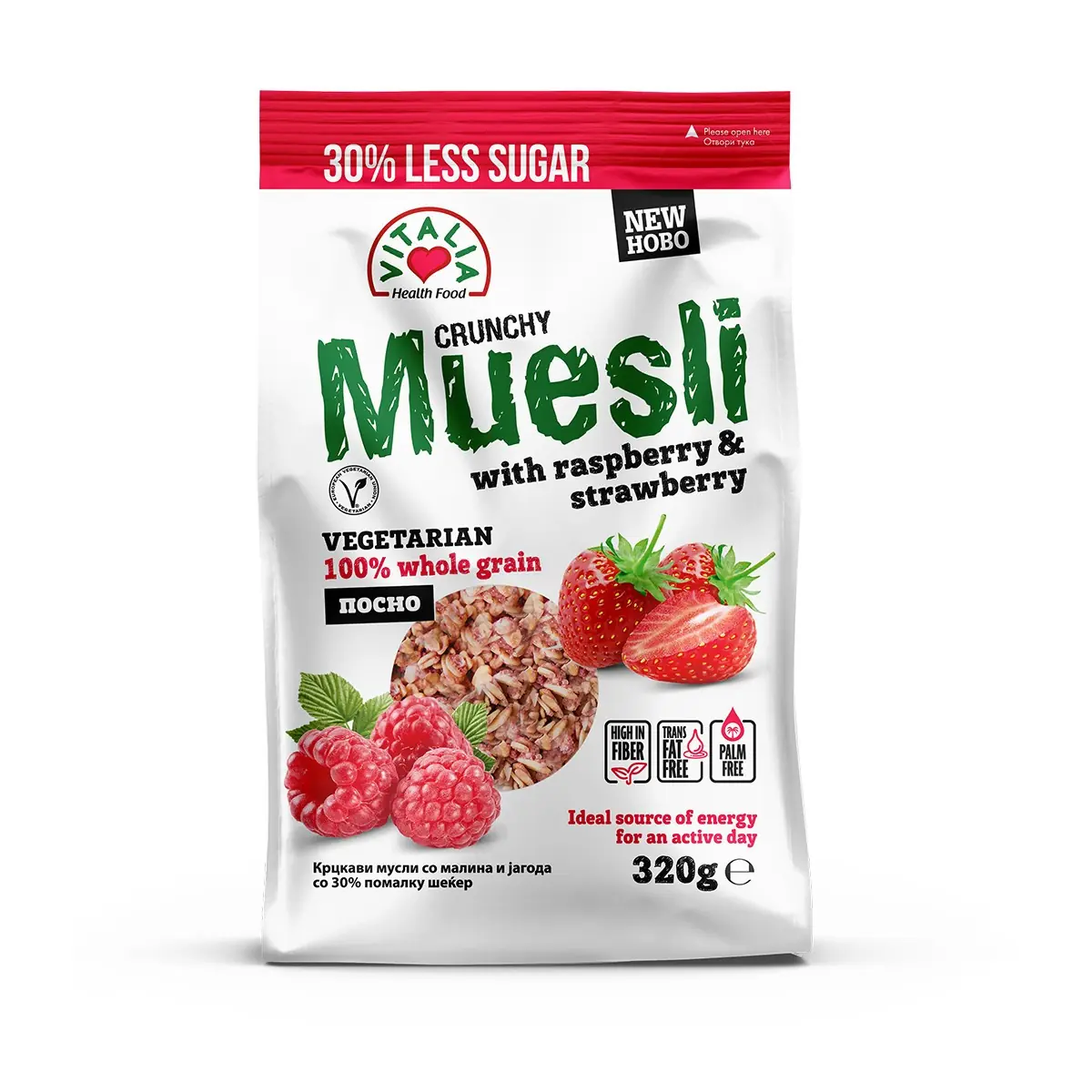 Muesli manaferrë&dredhëz Vitalia 320gr