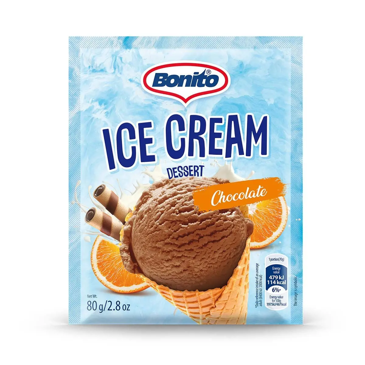 Akullore pluhur çokollate Bonito 80gr