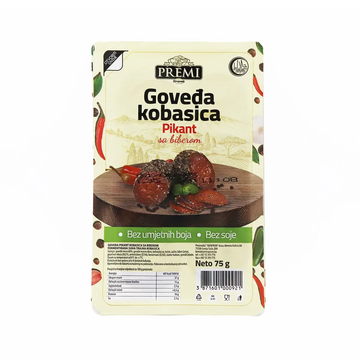 Suxhuk pikant me piper Premi 75gr