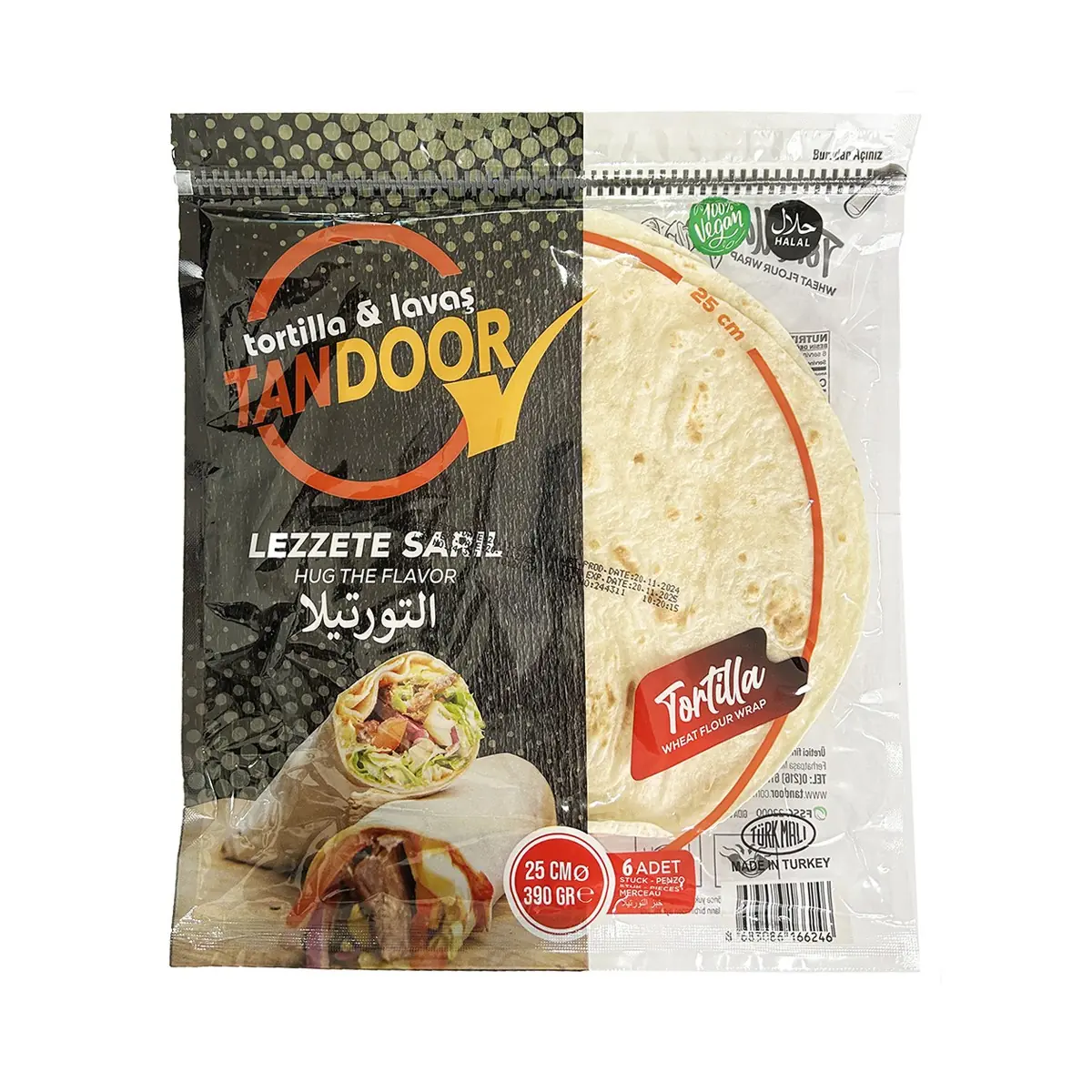 Pete tortillaTandoor 6,25cm,390gr