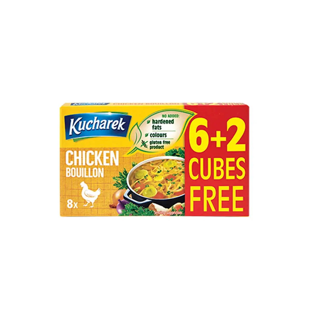 Kocka pule Kucharek 80gr 6+2 Gratis
