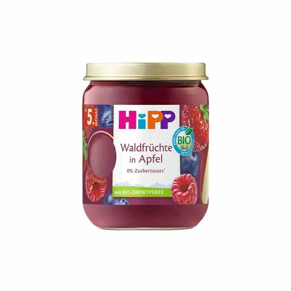 Ushqim me fruta mali dhe molle Hipp 190g