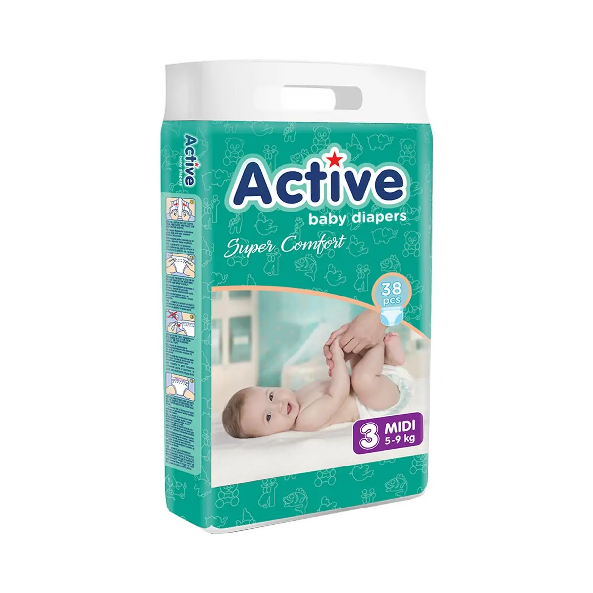 Pelena per Femije Active Baby 5-9kg 38cope