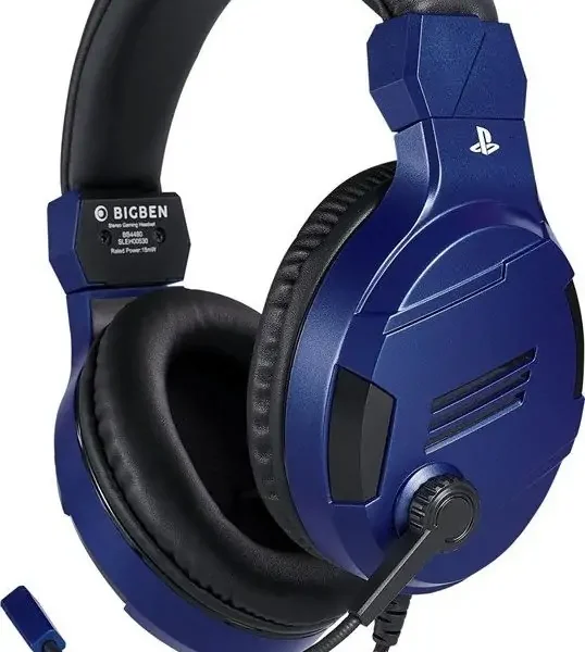 Kufje lojërash BigBen PS4OFHEADSETV3BLUE, me mikrofon, universale, blu