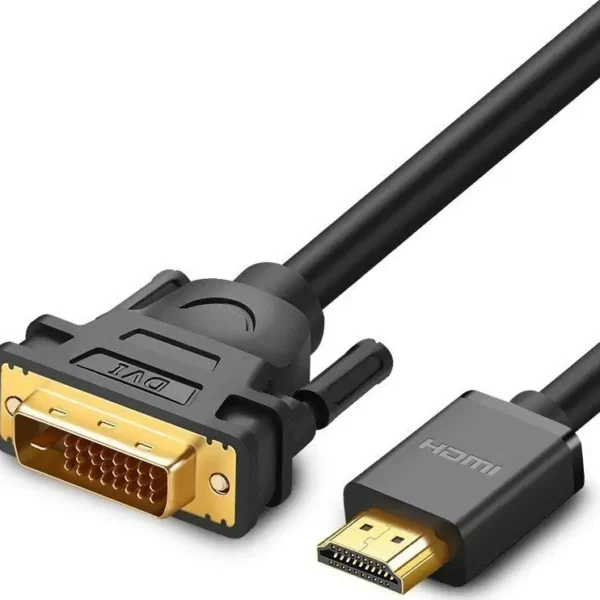 Kabllo Ugreen HDMI në DVI D, 2m, video audio, i zi