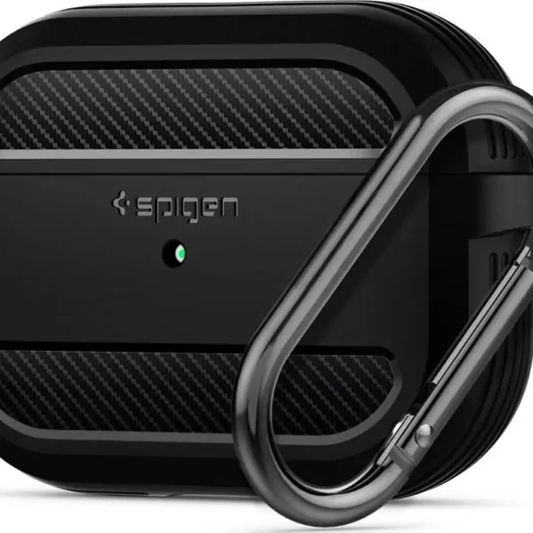 Mbulesë mbrojtëse Spigen Rugged Armor për AirPods Pro, TPU, e zezë
