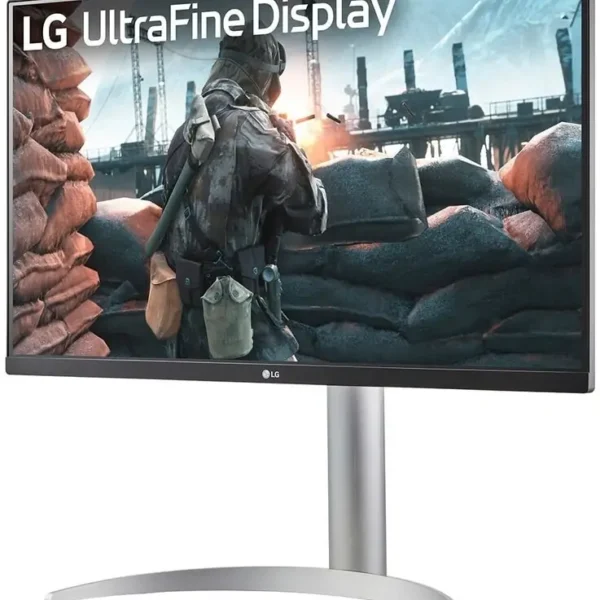 Monitor LG 27UP650K-W / 27″ / 4K Ultra HD IPS LED / 60Hz / 5ms / HDMI + DP – Argjendi / Zezë