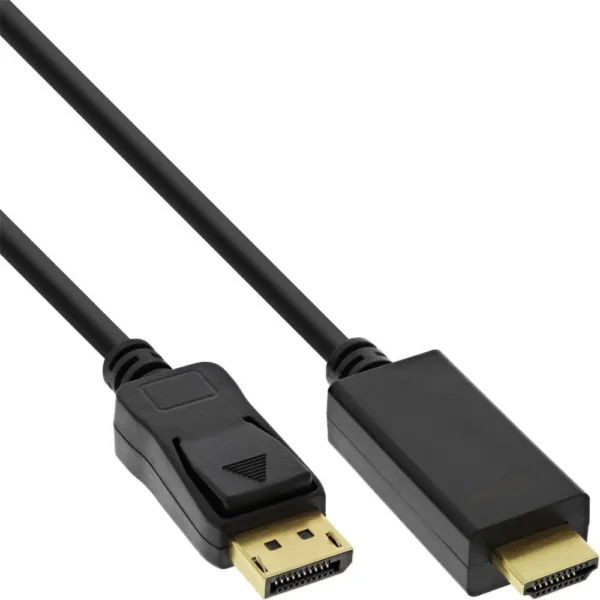 Kabllo DisplayPort në HDMI InLine 17181I, 1m, 4K 60Hz, i zi