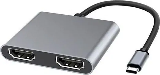 Adapter MicroConnect USB C USB3.1CHDMIX2, 2x HDMI, gri
