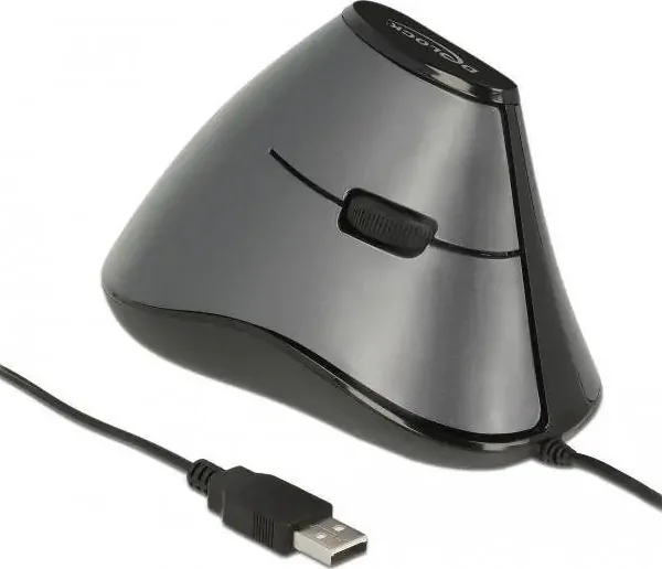Maus Delock 12527, me kabllo, USB, i zi dhe i hirt