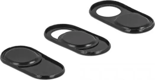 Kapak kamere Delock, për laptop tablet smartphone, set 3 copë, i zi