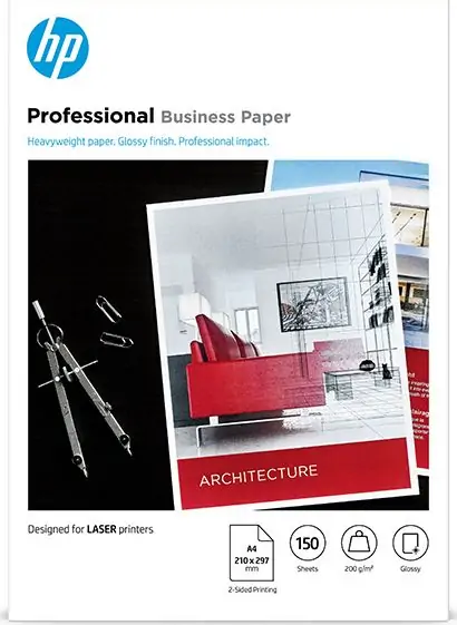 Letër fotografike HP (7MV83A), A4, 200 g/m², e bardhë