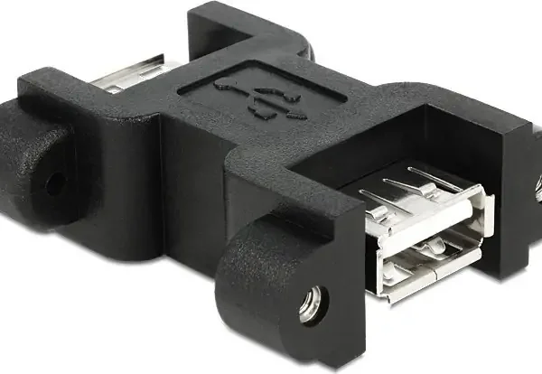 Adapter USB DeLOCK 65559, 2x USB Type A F në F, i zi