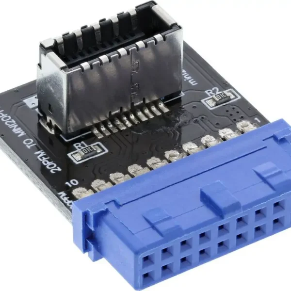 Adapter USB InLine 33446B, 19 pin në 20 pin, USB 3.1 Gen2, i zi