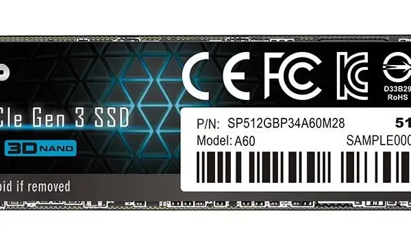 Disk Silicon Power P34A60 M.2, 512GB, PCI Express SLC NVMe