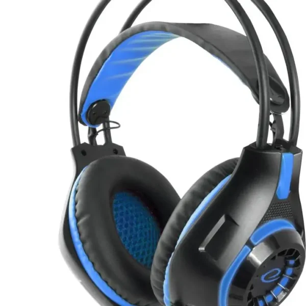 Kufje gaming Esperanza Deathstrike EGH420B, me mikrofon, LED, blu