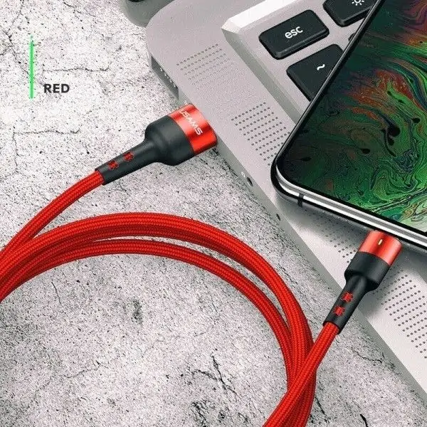 Kabllo USAMS USB A – MicroUSB (63762-uniw), 1m, e kuqe
