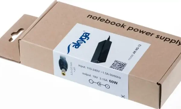 Karikues për laptop Akyga 60W, 3mm, 3.1A, 19V