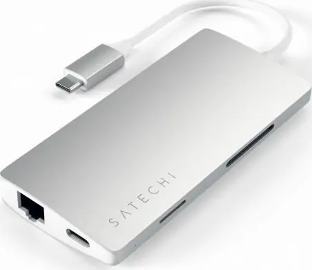 Dock USB C Satechi ST TCMA2S, HDMI 4K 60Hz, PD 60W, gri alumini