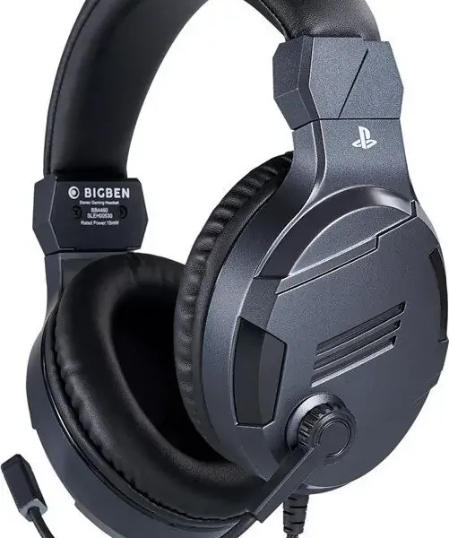 Kufje gaming BigBen PS4OFHEADSETV3TITAN, me mikrofon, për PS4 dhe multi platforma, të zeza