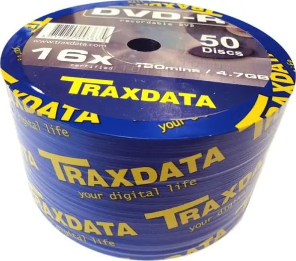 Disqe DVD-R Traxdata TRD50S, 4.7GB, 16x, paketim 50 copë