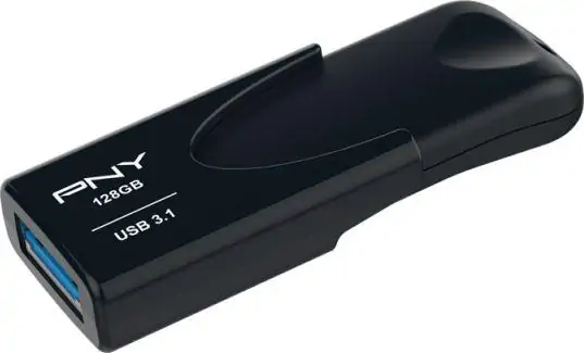 USB PNY Attache 4 FD128ATT431KK-EF, 128GB, 3.1, e zezë