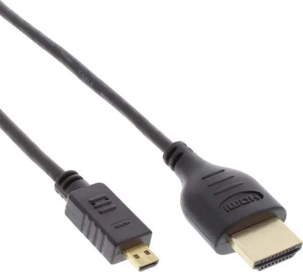 Kabllo HDMI Micro InLine 17533D, 0.3m, 4K, i zi