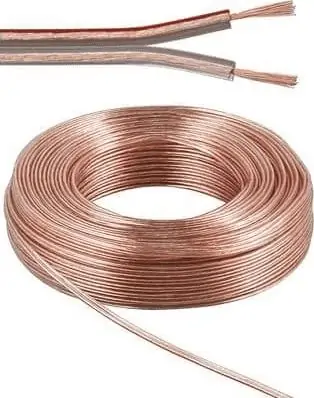 Kabllo altoparlantësh PremiumCord 2×0.75mm, 10m, transparent