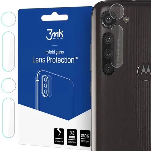 Mbrojtës xhami kamere 3MK Hybrid Glass, Motorola Moto G8 Power, 0.2mm, transparent