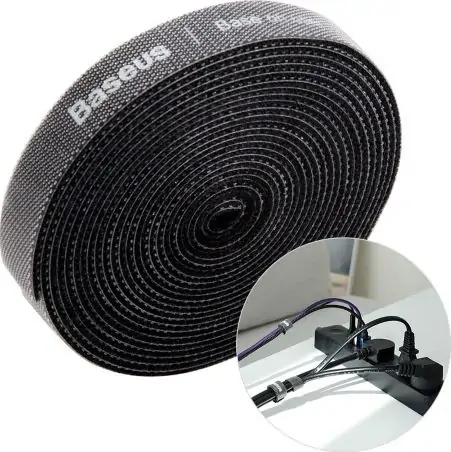 Shirit organizues për kabllo Baseus Velcro, i zi