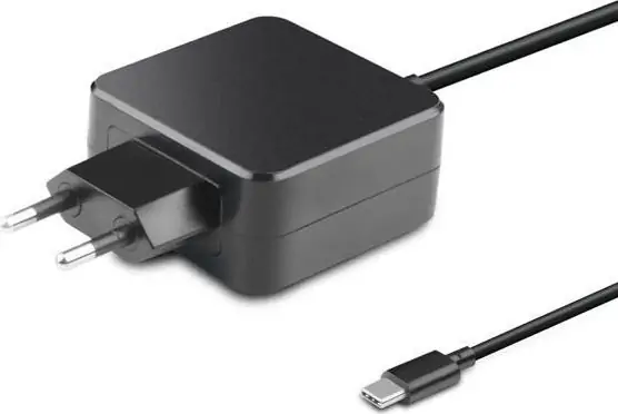 Adapter rryme për laptop MicroBattery MBXUSBC-AC0005, 45W, USB-C, i zi