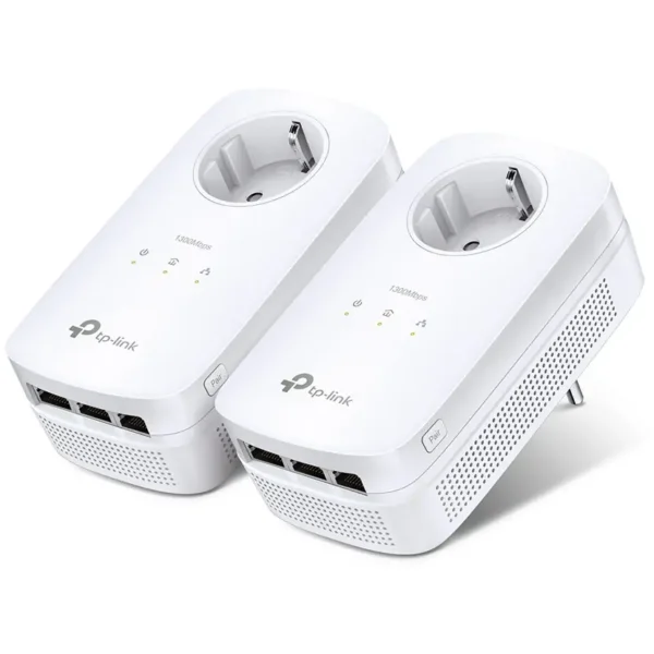 TP-Link TL-PA8030P KIT AV1300 Powerline AV2 1300Mbps 3-Port Gigabit Passthrough