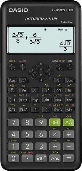 Kalkulator Casio FX-350ESPLUS-2, 9 shifra, 2 rreshta, i zi