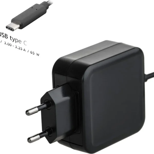 Përshtatës energjie laptopi Akyga, 65 W, i zi