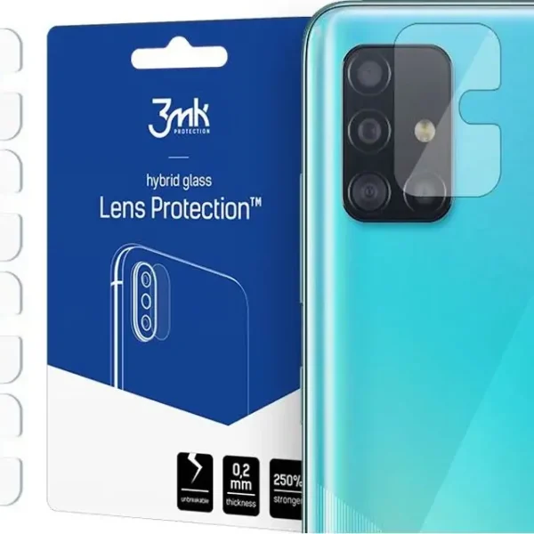 Lente mbrojtëse për kamerën e celularit 3MK HYBRID GLASS për Samsung Galaxy A71