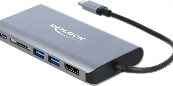 Docking station USB C Delock 87683, 4K, Power Delivery 100W, gri